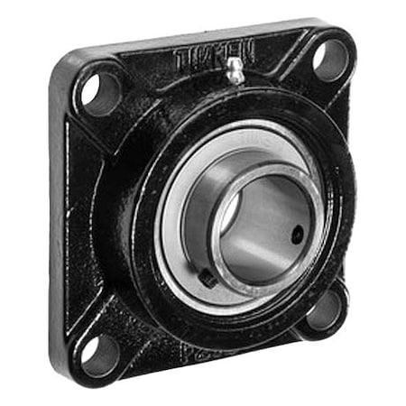4 Holes, Square Housing, Flange Mount Bearing, Radial Ball, 2 in Dia, Cast Iron, Set Screw MPN:UCF210-32