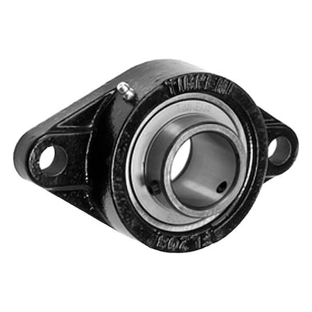 2 Holes, Rhombus Housing, Flange Mount Bearing, Radial Ball, 3/4 in Dia, Cast Iron, Set Screw MPN:UCFL204-12