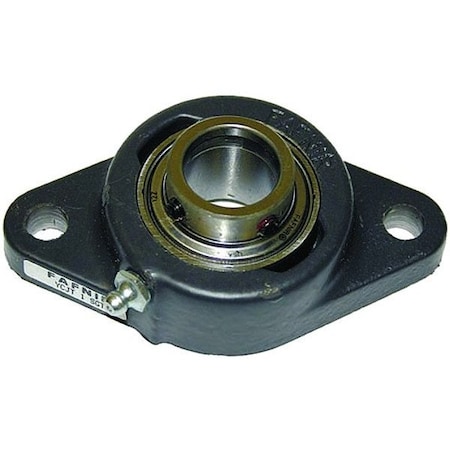 2 Holes, Rhombus Housing, Flange Mount Bearing, Radial Ball, 1-7/16 in Dia, Cast Iron, Set Screw MPN:YCJTM 1 7/16