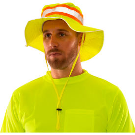 Tingley® Enhanced Visibility Ranger Hat Fluorescent Lime Polyester S/M H73222.S-M