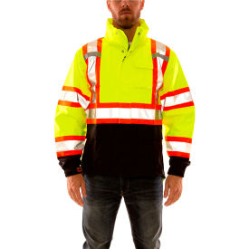 Tingley® Icon™ Jacket - Fluorescent Yellow/Green/Black - Attached Hood 2XL J24122C.2X