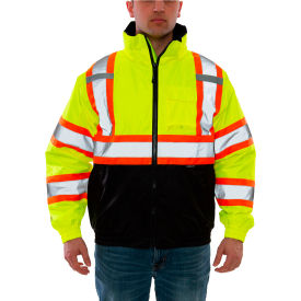 Bomber II™ Hi-Vis Quilt-Lined Jacket Type R ANSI Class 3 2XL Fluorescent Yellow/Orange/Blk J26122C.2X