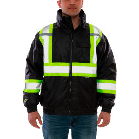 Tingley® Bomber II™ Jacket Black with Fluorescent Yellow/Green Tape 2XL J26123C.2X