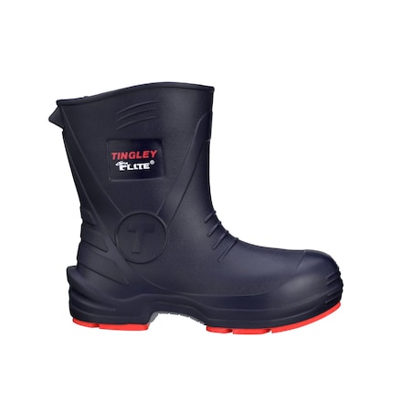 Unisex Flite Mid Rubber Boots, Steel Toe, 10 in Height, Navy Blue/Red, M9/W11 MPN:26226