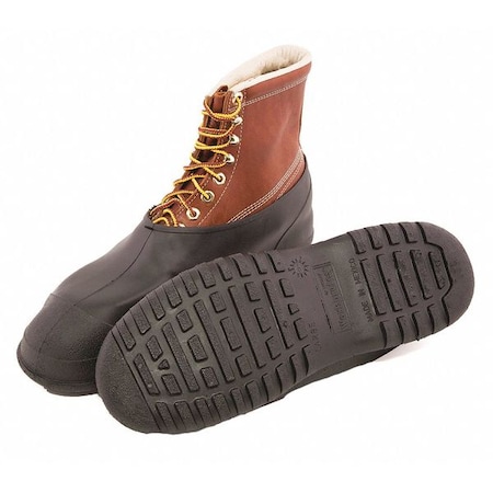 Overshoes, Plain Toe, PVC, 5 in Height, Pull On Closure, Cleated Sole, Black, M MPN:35111