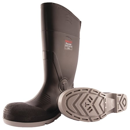Men's Pulsar Tall Rubber Boots, Plain Toe, 15 in Height, Black, 11 MPN:43151