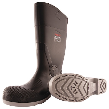 Men's Pulsar Tall Rubber Boots, Plain Toe, 15 in Height, Black, 7 MPN:43151