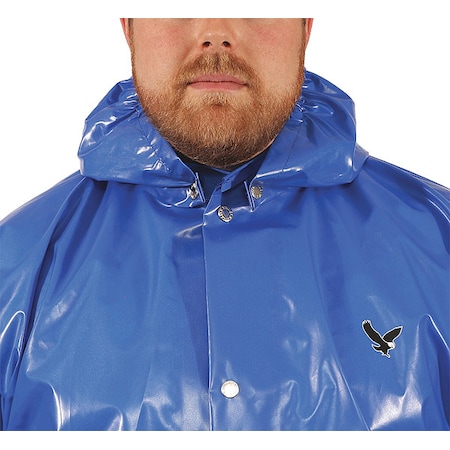 Rain Hood, Nylon, 10 mil Thickness, Blue, L MPN:H22141