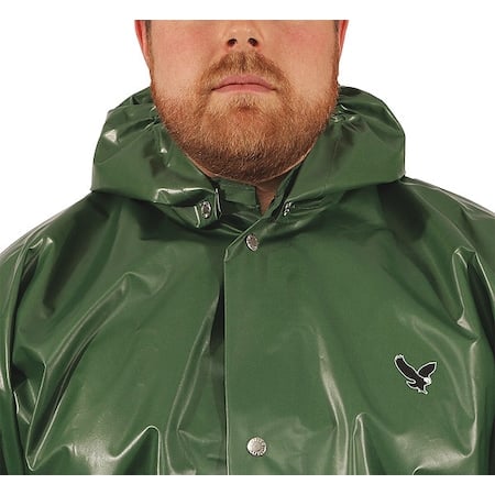 Iron Eagle Rain Hood, Green, Snaps, Nylon/Polyurethane MPN:H22148