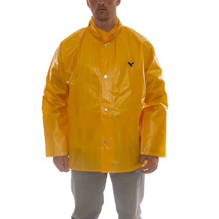 Rain Jacket, XL, Ylw, Unisex, 0.25mm Thick MPN:J22257