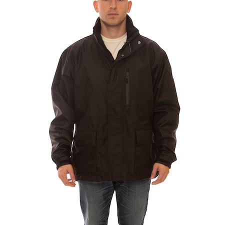 Jacket, Breathable Waterproof, 3XL, Black MPN:J24113