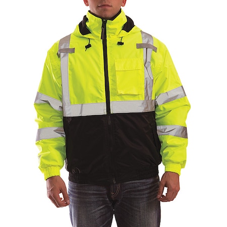 Jacket, Polyester, Class 3 R, Green; Yellow, XL MPN:J26112