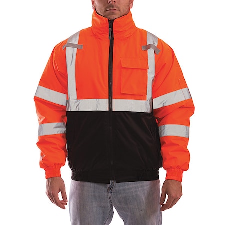 Jacket, Polyester, Class 3 R, Orange, 3XL MPN:J26119