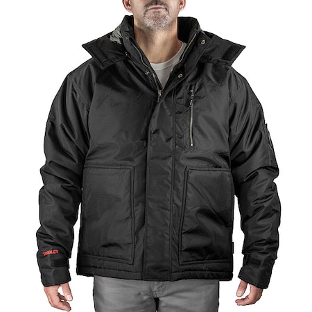 Unisex Insulated Jacket, Nylon, Black, M MPN:J28143.MD