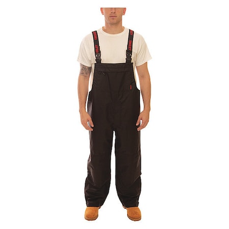 Overall, Breathable Waterproof, 2XL, Black, 6 oz./yd2 Polyurethane on 300D Polyester, 32