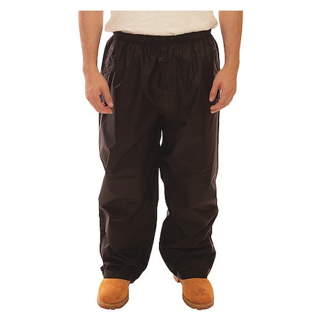 Rain Pants, Polyurethane On 75 Denier Ripstop Polyester, Elastic Waist with Drawstring Closure MPN:P27113