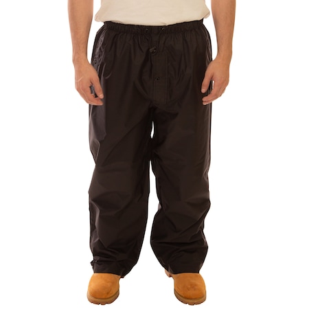 Rain Pants, Polyurethane On 75 Denier Ripstop Polyester, Elastic Waist with Drawstring Closure MPN:P27113