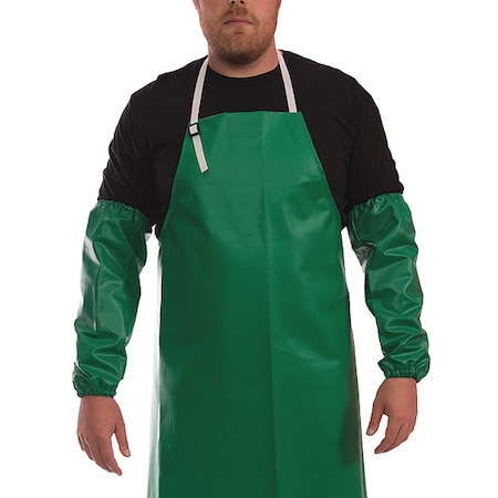SAFETYFLEX Chemical Resistant Sleeves, 18 in Length, 17 mil Thick, Welded Seam, Green, 1 PR MPN:S41108