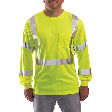 High Visibility T-Shirt, 3, R, Polyester, Green/Yellow, 3XL MPN:S75522
