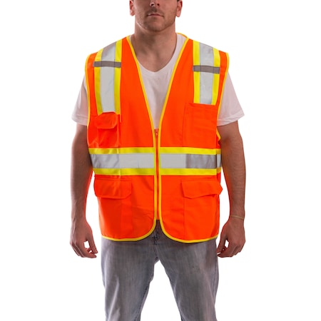 Job Sight Visibility Vest, Orange MPN:V73859