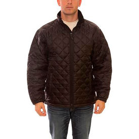 Workreation® Quilted Insulated Jacket Size Men's 2XL Collared Black J77013.2X