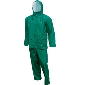 Tingley® S66218 Storm-Champ® 2 Pc Suit Forest Green Attached Hood XL S66218.XL