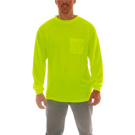 Tingley® Enhanced Visibility T-Shirt Long Sleeve 1 Pocket Fl Lime 5XL S75502.5X