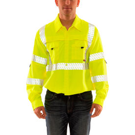 Tingley® Reflective Long Sleeve Shirt Silver Tape Type R Class 3 Fl Lime Small S76522.SM
