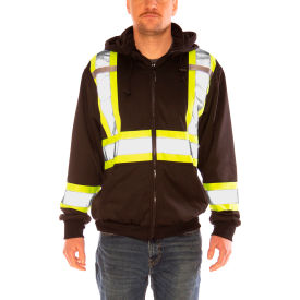 Tingley® Hi-Vis Hooded Sweatshirt Type O ANSI Class 2 M Black/Fluorescent Yellow S78123C.MD