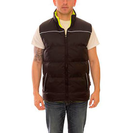 Workreation™ Reversible Insulated Zipper Vest Black/FL Lime Polyurethane/Polyester S V26022.SM