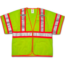 Tingley® V70332 Job Sight™ Class 3 Two-Tone Vest Fluorescent Lime L/XL V70332.L-XL