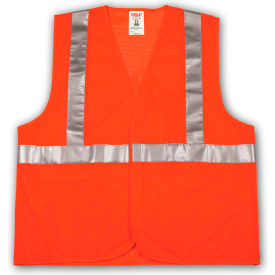 Tingley® V70629 Job Sight™ Class 2 Vest Fluorescent Orange Polyester Mesh 2XL/3XL V70629.2X-3X