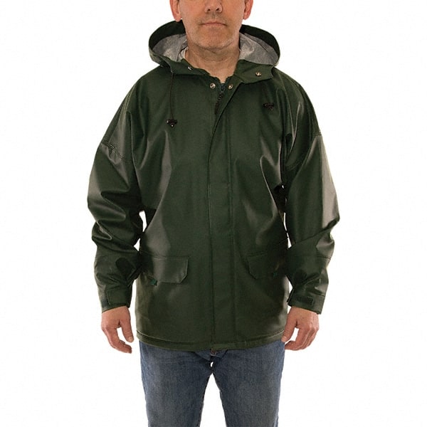 Rain Jacket: Size 2XL, Green, Polyester MPN:J33118.2X Rain Jacket: Size 2XL, Green, Polyester MPN:J33118.2X