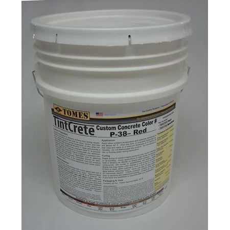 Concrete Mix, 65 lb, Pail, Red, 1 day Full Cure Time MPN:GRA-P38-1310