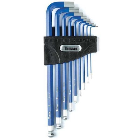 9 Piece Metric L-Shape Hex Key Set, 12714 MPN:12714
