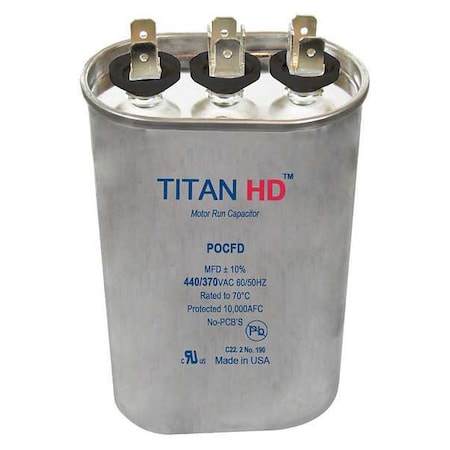Motor Dual Run Cap, 30/5 MFD, 440V, Oval MPN:POCFD305A