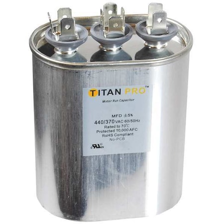 Motor Dual Run Cap, 15/4MFD, 370-440V, Oval MPN:TOCFD154