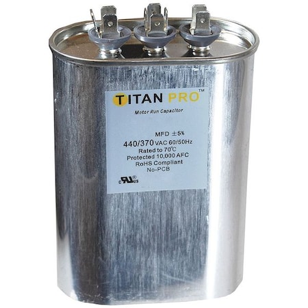 Motor Dual Run Cap, 35/4MFD, 370-440V, Oval MPN:TOCFD354