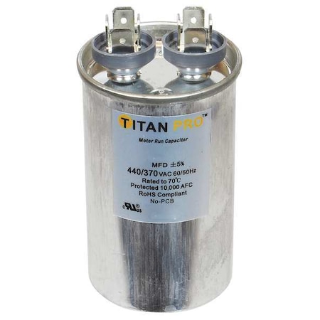 Motor Run Capacitor, 5 MFD, 2-7/8 In. H MPN:TRCF5