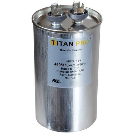 Motor Run Capacitor, 70 MFD, 5-13/32 In. H MPN:TRCF70