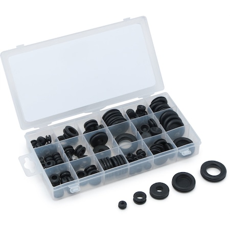 Rubber Grommet Assortment, 125 Piece MPN:TIT45214