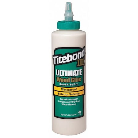 Wood Glue, 16 fl oz, Bottle, III Ultimate MPN:1414