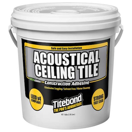 Construction Adhesive, GREENchoice Acoustical Series, Beige, 1 gal, Pail MPN:2706