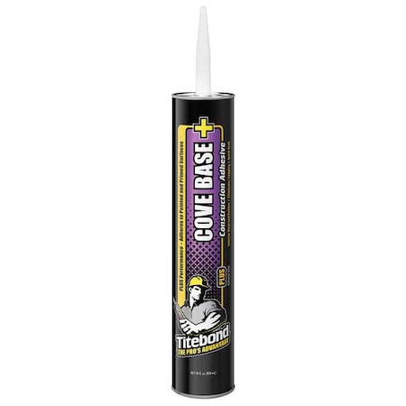 Construction Adhesive, Cove Base Plus Series, Beige, 28 oz, Cartridge MPN:3402