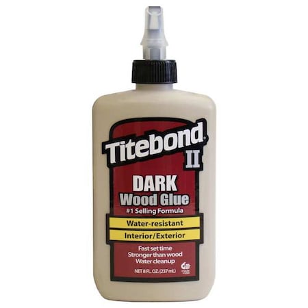 Wood Glue, II Dark Series, Light Brown, 24 hr Full Cure, 8 oz, Bottle MPN:3703