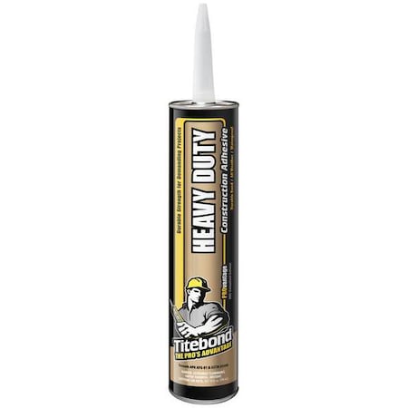 Construction Adhesive, PROvantage Heavy Duty Series, Light Beige, 10 oz, Cartridge MPN:5251