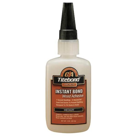 Instant Wood Adhesive, Medium, 2 oz, Clear MPN:6211