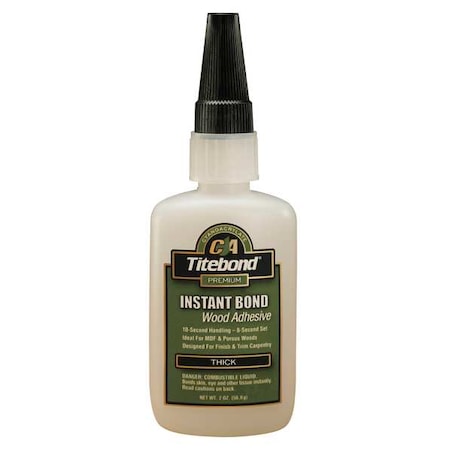Instant Wood Adhesive, Thick, 2 oz, Clear MPN:6221