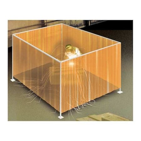 Welding Strip Booth, Amber, 4 Sides, 8x7 MPN:SDF14-0806-084