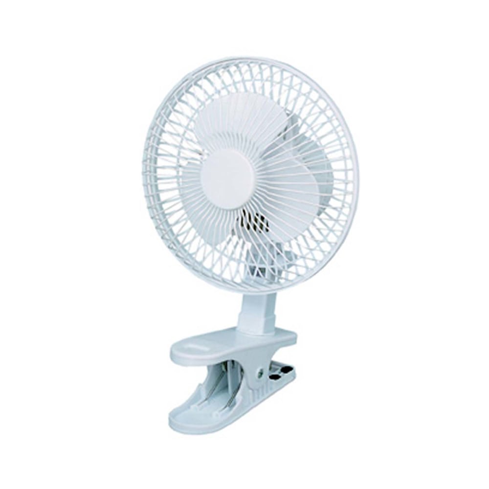 Optimus Personal Clip-On Fan, 9inH x 6inW x 6inD, White MPN:99579741M